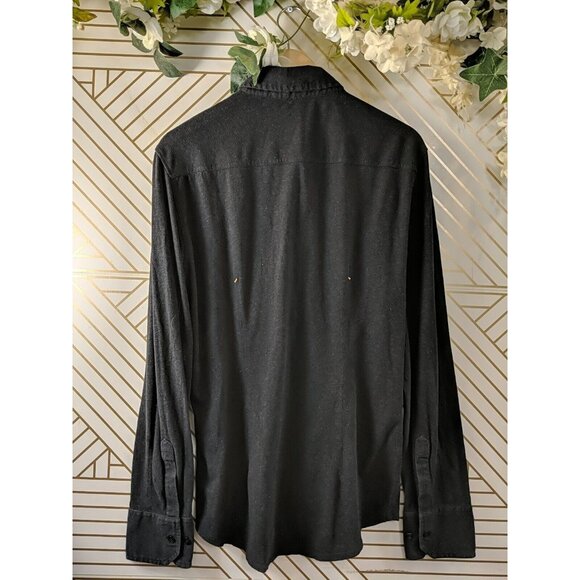 Kit & Ace Men's Button Up Shirt City Tech Charcoal Grey Long Sleeve Slim Sz Med - Picture 7 of 8